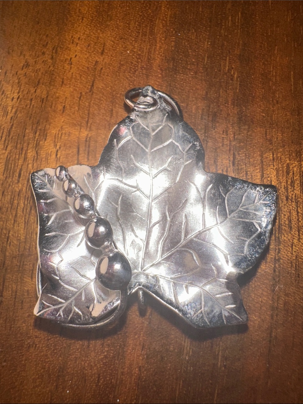 Vintage 40s/50s 925 sterling silver Carl Art leaf brooch and pendant